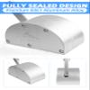 BLUEWING Auto Antenna Mount Cobia 58 with Button Adjustment 6061 Aluminum Alloy Antenna Mount Base for Fishing Boat, Silver view 2