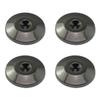 BLLNDX 4PCS 24K Nickel Plated Speaker Spike Pads 5x25mm Isolation Mounting Conical Base Shock Absorbing Copper Feet for Turntables Subwoofers CD-DVD Players Black view 1