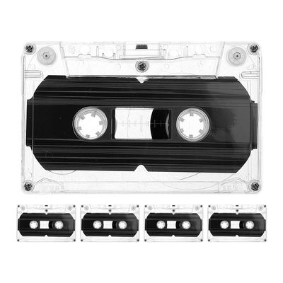 DOITOOL 5pcs Blank Audio Cassette Tapes: 45-Minute Blank Cassette Tapes with Clear Plastic Case for DIY Retro Party Messages Teaching and Voice Recording