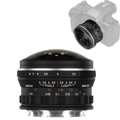 AstrHori 6mm F2.8 Full-Frame Camera Lens 220Ultra-Wide of View Fish Eye Lens 0.8cm Minimum Focusing Distance Supports up to 61MP Cameras Compatible with L Mount