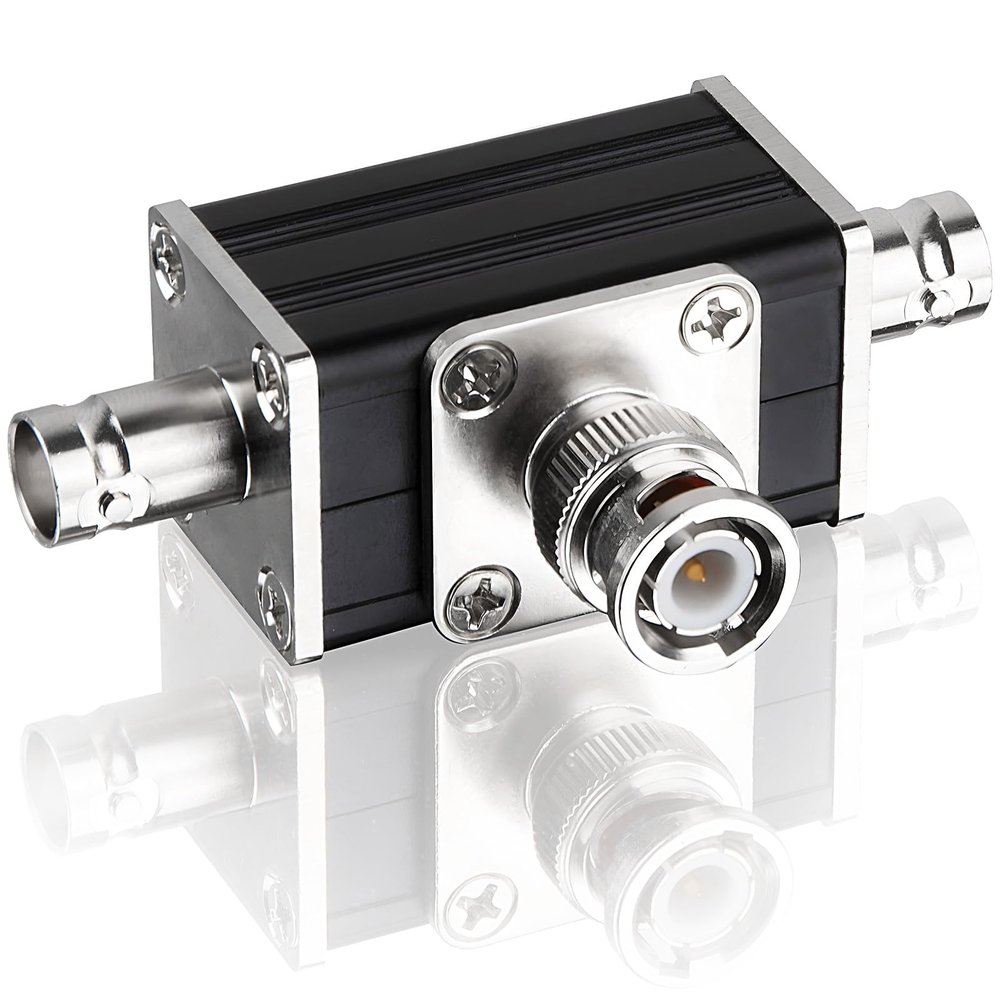 2 Way CB/HAM Antenna Coax Switch - 1 Input & 2 Outputs, 100W 0-30MHz Aluminum Alloy BNC Coaxial Antenna Switches for Ham Radio