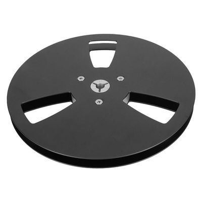 7 Inch x 1/4 Inch Empty Take Up Reel - Aluminum Alloy/Metal Universal Open Audio Reel for Recording, Small Hub with 3 Holes, Compatible with NAB, Available in Red/Gold