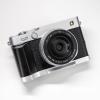 Wood Wooden Aluminum Alloy L Hand Grip Base Plate for Fuji Film XE5 Camera (Ebony + Silver Base (Weight: 64g)) view 1