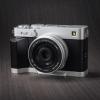 Wood Wooden Aluminum Alloy L Hand Grip Base Plate for Fuji Film XE5 Camera (Ebony + Silver Base (Weight: 64g)) view 2