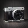 Wood Wooden Aluminum Alloy L Hand Grip Base Plate for Fuji Film XE5 Camera (Ebony + Silver Base (Weight: 64g)) view 4