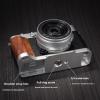 Wood Wooden Aluminum Alloy L Hand Grip Base Plate for Fuji Film XE5 Camera (Walnut + Black Base(Weight: 57g)) view 4