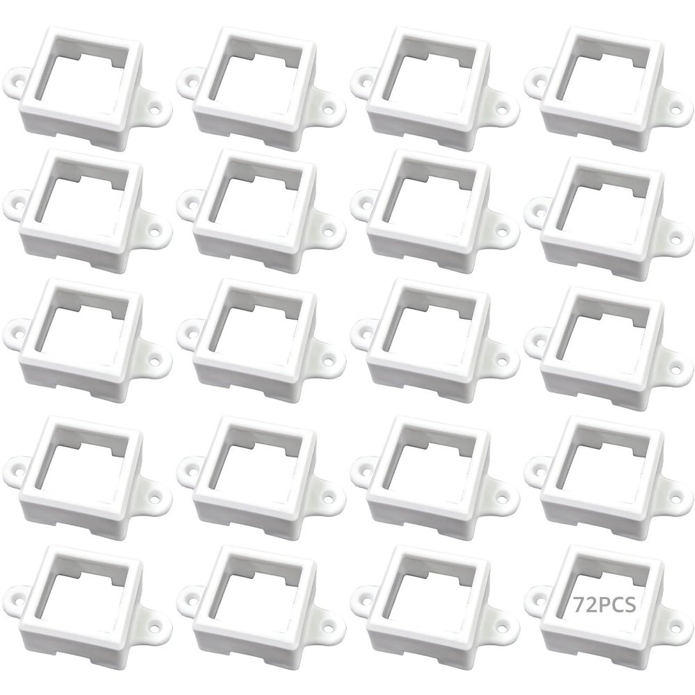 Brackets Mounting 72 Pcs, for Outdoor Led Lights, Weather Resistant, Easy Installation, with Screws, Various Surfaces Fits