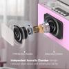 Portable CD Player with Speaker, Retro CD Player with Bluetooth Input and Output, CD Players for Home with Led Display, Headphone Jack, USB & AUX Playback, Built-in HiFi Stereo, Pink view 3