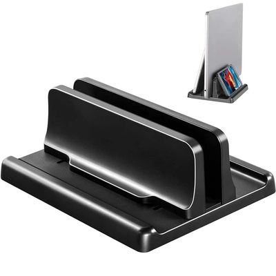 Adjustable Laptop Stand Proable Laptop Stand for Desk, Adjustable Vertical Holder, Space-Saving, Black(Small)