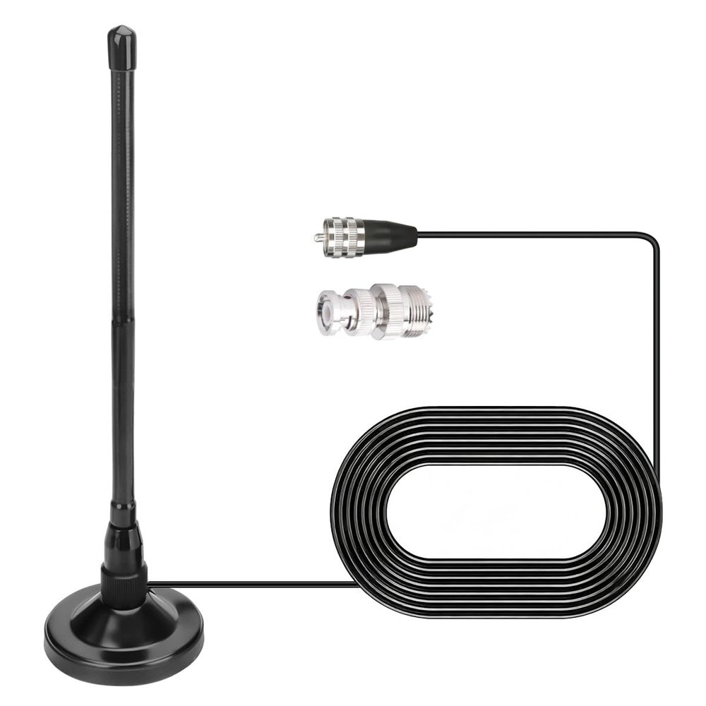 27MHz CB Radio Antenna Magnetic Base Kit with PL259 BNC Connector,9.84ft RG58 Coaxial Cable Compatible with Cobra Uniden Mobile Truck Vehicle Car Handheld Ham CB Radios Scanner Antenna