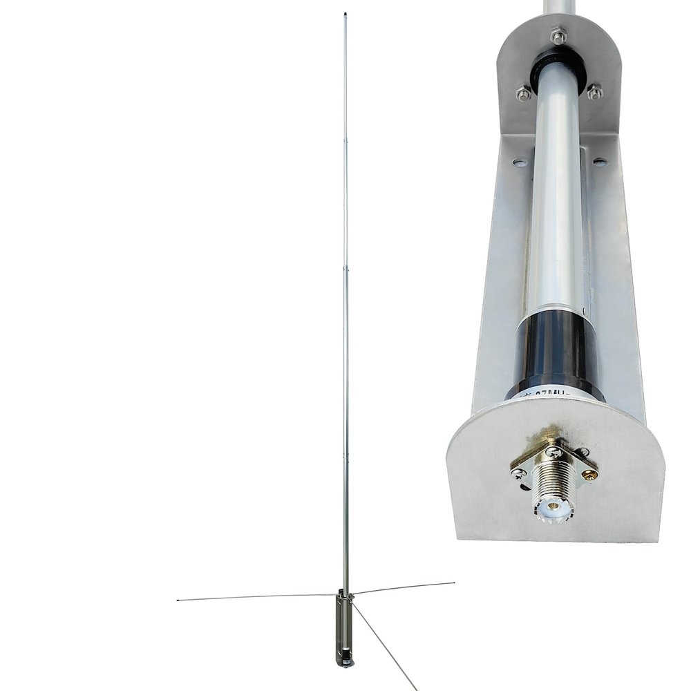 27Mhz CB Radio Antenna (18.5ft) - 150W Heavy Duty Base Station Antenna for 10 & 11 Meters (26-28 MHz) - 3.5 dBi Gain to Enhance Signal Reception and Transmission Range