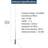 27Mhz CB Radio Antenna (18.5ft) - 150W Heavy Duty Base Station Antenna for 10 & 11 Meters (26-28 MHz) - 3.5 dBi Gain to Enhance Signal Reception and Transmission Range view 2