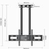 JIANSMZ TV Ceiling Mount Bracket, Adjustable Tilt TV Bracket for 37-80 CD Flat Panel and Curved TVs view 2