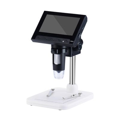 1000X Digital Jewelry Microscope - 4.3 Inch LCD Screen, Soldering Microscope, 8 LED Lights for Coins, Diamonds, Circuit Board Testing, Watch Repair, Textile Industry