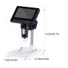 1000X Digital Jewelry Microscope - 4.3 Inch LCD Screen, Soldering Microscope, 8 LED Lights for Coins, Diamonds, Circuit Board Testing, Watch Repair, Textile Industry view 4