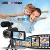 Rumyums Video Camera Camcorder UHD 4K 48 MP Vlogging Camera Recorder 3.0 Inch IPS Screen 18X Zoom Camcorders Camera with Microphone for Kids,Teens,Students,Beginners (Black) view 2