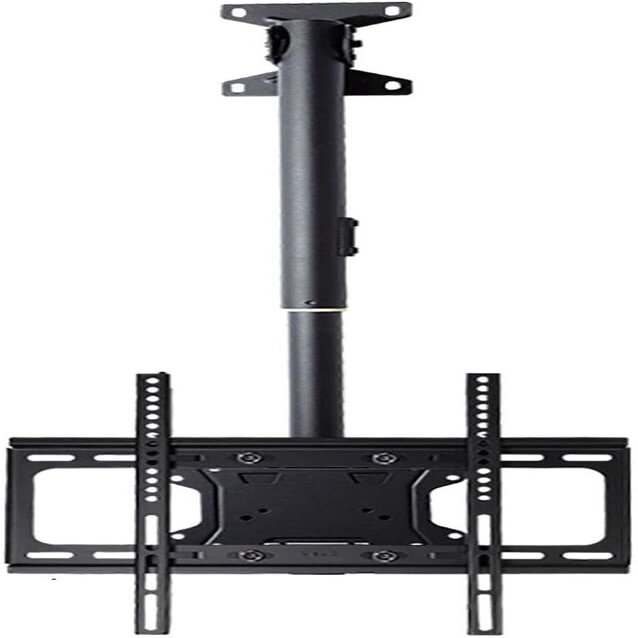 Adjustable Ceiling TV Mounting Bracket - for 26-65 Inch TVs, Full Motion Height Adjustable Swivel Tilt Bracket for LCD TVs and Monitors, Metal Expansion Screw Fixing