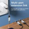 boboyes USB Type-C Y Splitter Cable, Male to Dual Female Adapter Hub for Laptop, Tablet, Gaming Console, 2-in-1 Design (Silver) view 2