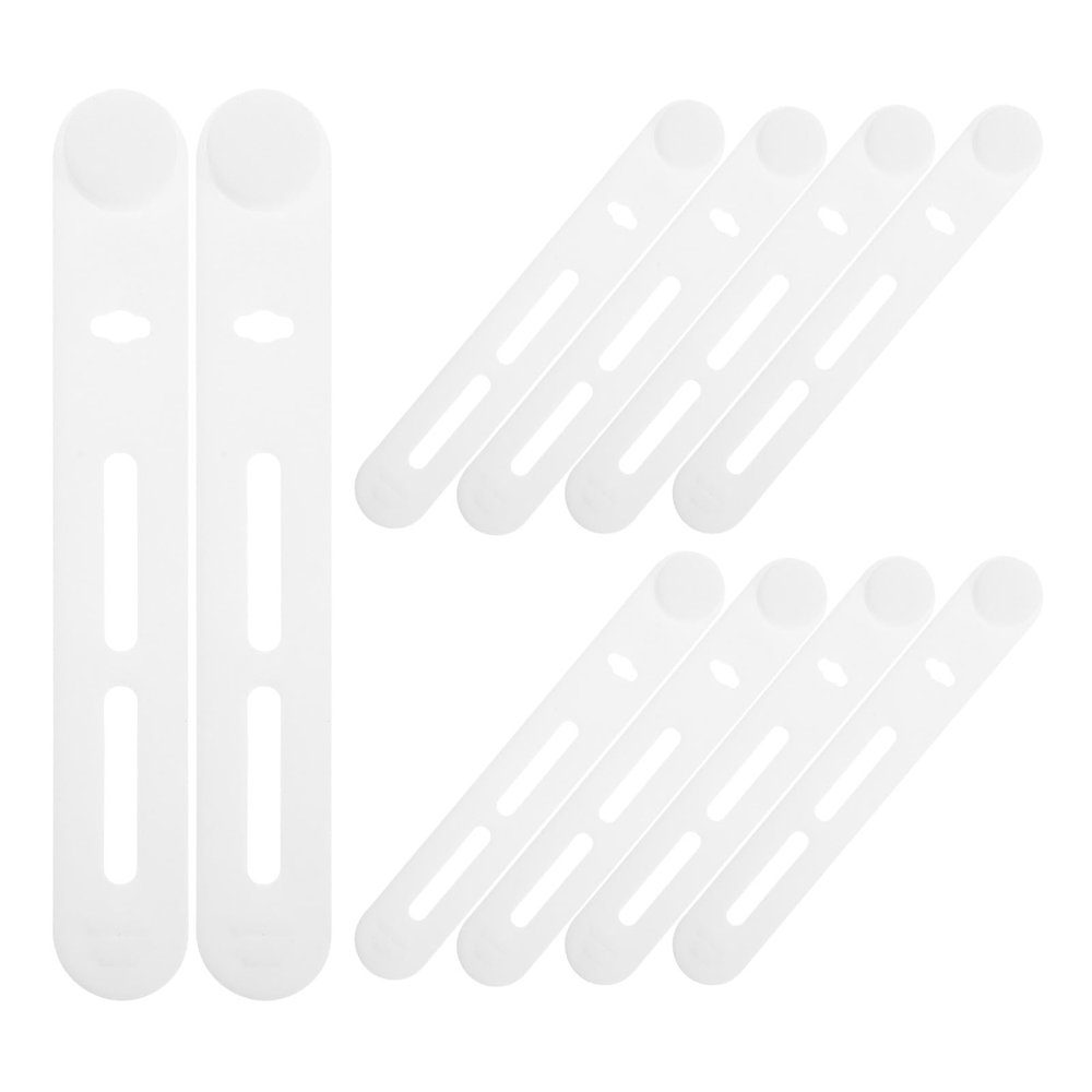 Ipetboom 10pcs Silicone Cable Organizer Ties: Reusable Cord Management Holder for Earphones Phone Charger Computer Wires - Silicone Cable Straps for Office Travel