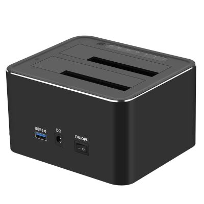 120cm USB 3.0 to Dual SATA Anti-Slip Hard Drive Docking Station for 2.5/3.5 Inches HDD SSD Duplicator/Offline Clone Function Accessory 1