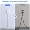 25FT Extension Cord with Outlet Cover & Multi USB, Ultra Thin Plug Concealer with Cord & 12AC Outlet 6 USB (24W/4.8A), Charging Station for Multiple Devices, for Behind Wall Furniture Couch TV view 2