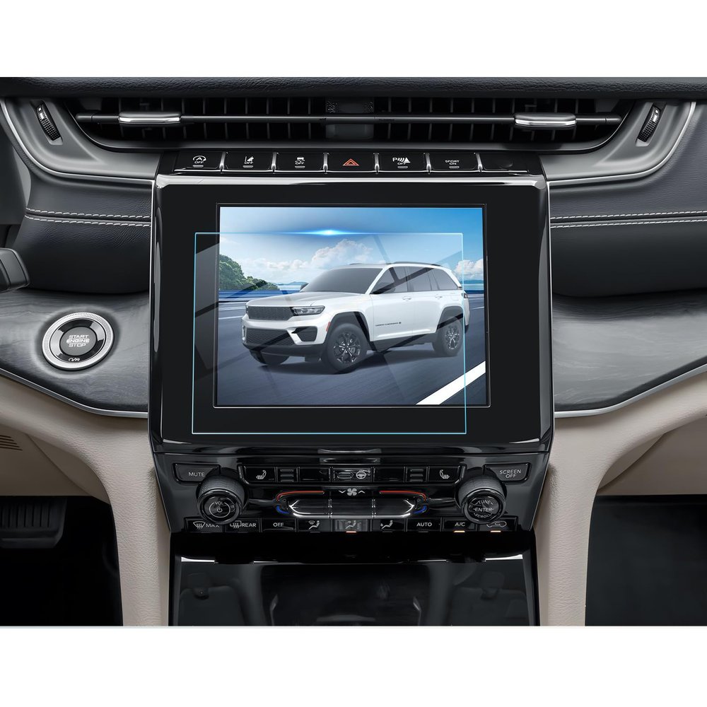 BIBIBO for 2025 Jeep Grand Cherokee L Screen Protector 2021-2025 2026 Jeep Grand Cherokee L (Laredo/Altitude) 8.4" Touchscreen Tempered Glass 2025 Grand Cherokee L Accessories