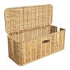 Cord Organizer Basket, Cable Management Box, Desktop Power Strip Storage with Sectioned Interior, Rectangular Weave Design, Basket to Stow Cords, Pp, for Home Office view 1