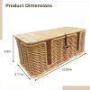 Cord Organizer Basket, Cable Management Box, Desktop Power Strip Storage with Sectioned Interior, Rectangular Weave Design, Basket to Stow Cords, Pp, for Home Office view 2