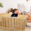 Cord Organizer Basket, Cable Management Box, Desktop Power Strip Storage with Sectioned Interior, Rectangular Weave Design, Basket to Stow Cords, Pp, for Home Office view 4