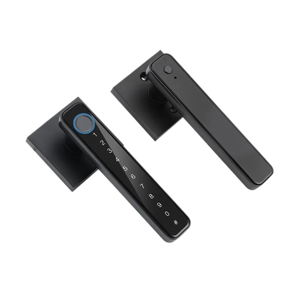 HABCGYUR Smart Door Handle. Password Handle Lock APP Controlled Digital Electronic Door Lock(Black)