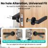 HABCGYUR Smart Door Handle. Fingerprint Door Lock Digital Electronic with Password/Key/APP Remote Unlocking(Black) view 4