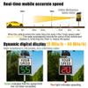 ZWJABYY Solar Powered Radar Detector Sign,LED Feedback Board >100000H Lifespan for 2-4 Lanes Roads White-2028in view 3