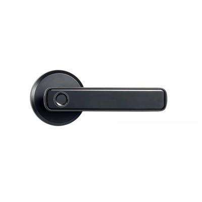 HABCGYUR Smart Door Handle. Smart Fingerprint Door Lock Password Electronic Lock Unlock Entrance Door Handle Lock Black Suitable for Bedroom Home Hotel Apartment(Password)