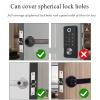 HABCGYUR Smart Door Handle. Bedroom Wooden Door Smart Fingerprint Lock One-k to Open Office Home Anti-Theft Door Lock Ball Handle Lock view 4