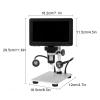 1080P Digital Microscope, with 7'' LCD Screen, 1200X Magnification, Diamond Girdle Viewer for Jewelry Appraisal, Coin Inspection, LED Fill Light, PC - Connectable view 2