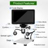 1080P Digital Microscope, with 7'' LCD Screen, 1200X Magnification, Diamond Girdle Viewer for Jewelry Appraisal, Coin Inspection, LED Fill Light, PC - Connectable view 3