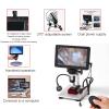 1080P Digital Microscope, with 7'' LCD Screen, 1200X Magnification, Diamond Girdle Viewer for Jewelry Appraisal, Coin Inspection, LED Fill Light, PC - Connectable view 4