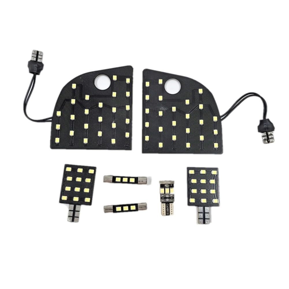 July King LED Car Interior Reading Lights compatible for Toyota GR86 and Subaru BRZ, 7 pcs, Car Dome Indoor Map Light, 2835SMD 6000K White