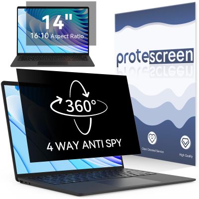 360 Laptop Privacy Screen 14 Inch for 16:10 Computer, 14" Monitor 4 Way Privacy Anti Glare Protector Blue Light Filter Shield Film Compatible with Lenovo/Hp/Dell/Acer/Asus/Thinkpad/Envy/Toshiba