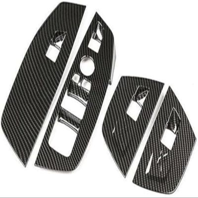 4pcs Car Door Window Lift Control Switch Panel Cover Trim Compatible with BMW X3 X4 G01 G02 2018 2019 2020 2021