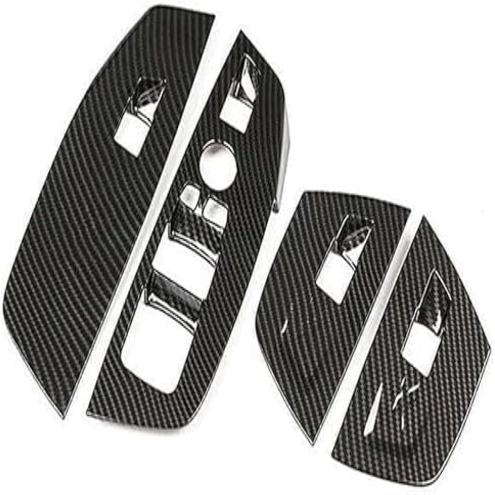 4pcs Car Door Window Lift Control Switch Panel Cover Trim Compatible with BMW X3 X4 G01 G02 2018 2019 2020 2021