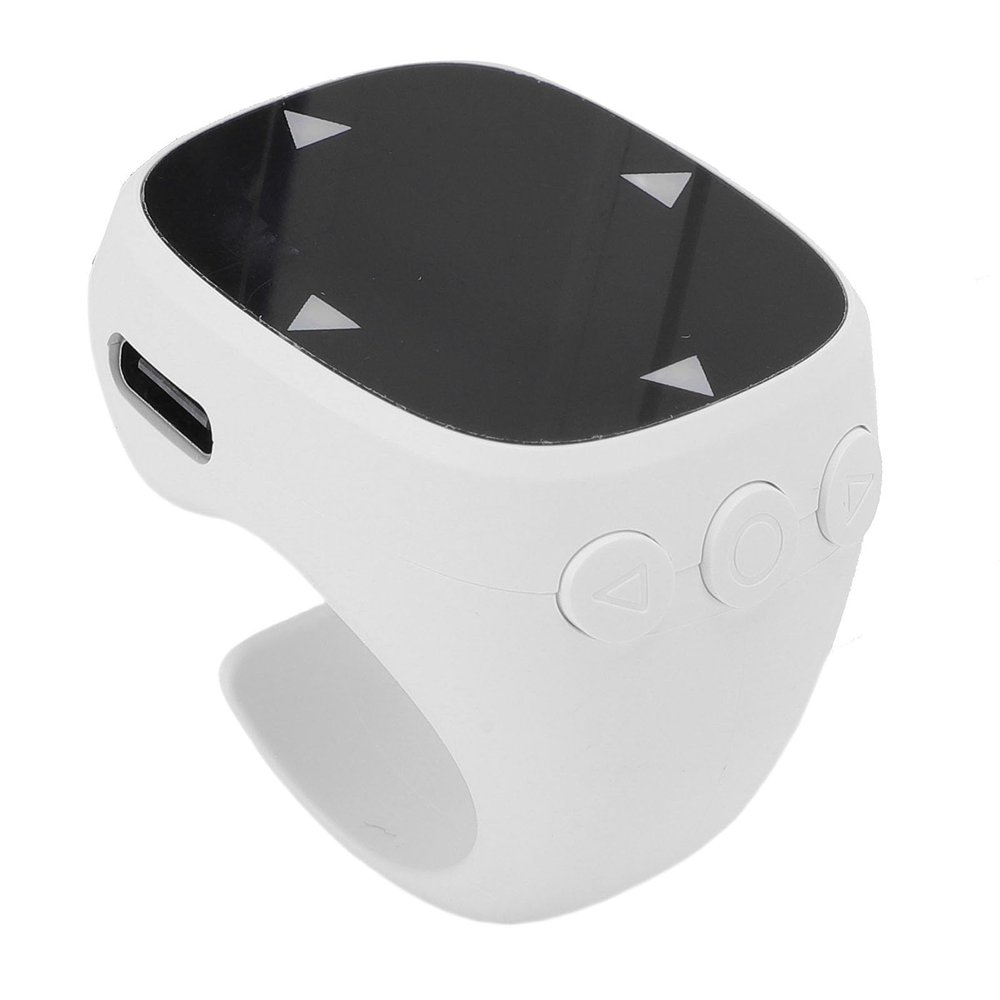 VBESTLIFE Fingertip Wireless Bluetooth Remote Control, Tiktok Scrolling Ring Page Turner for Phone Tablet Camera, Touch Control (White)