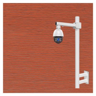 1.6 3 4 5 6.6ft Universal Security Camera Pole Outdoor, Overlength Surveillance Camera Poles, Solar Panels/Camera Mounting Bracket Pole for CCTV/IP(Light Coffee,4 9/10 ft(150cm))
