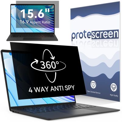 360 Laptop Privacy Screen 15.6 Inch for 16:9 Computer, 15" Monitor 4 Way Privacy Anti Glare Protector Blue Light Filter Shield Film Compatible with Lenovo/Hp/Dell/Acer/Asus/Thinkpad/Envy/Toshiba
