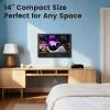 othoig 14 Inch Small Smart TV HD LED, Small Portable Smart TV with Built-in APP, Digital ATSC Tuner,HDMI/USB/AV Inputs, Small Smart Television for Kitchen,Bedroom,RV,Camper view 2
