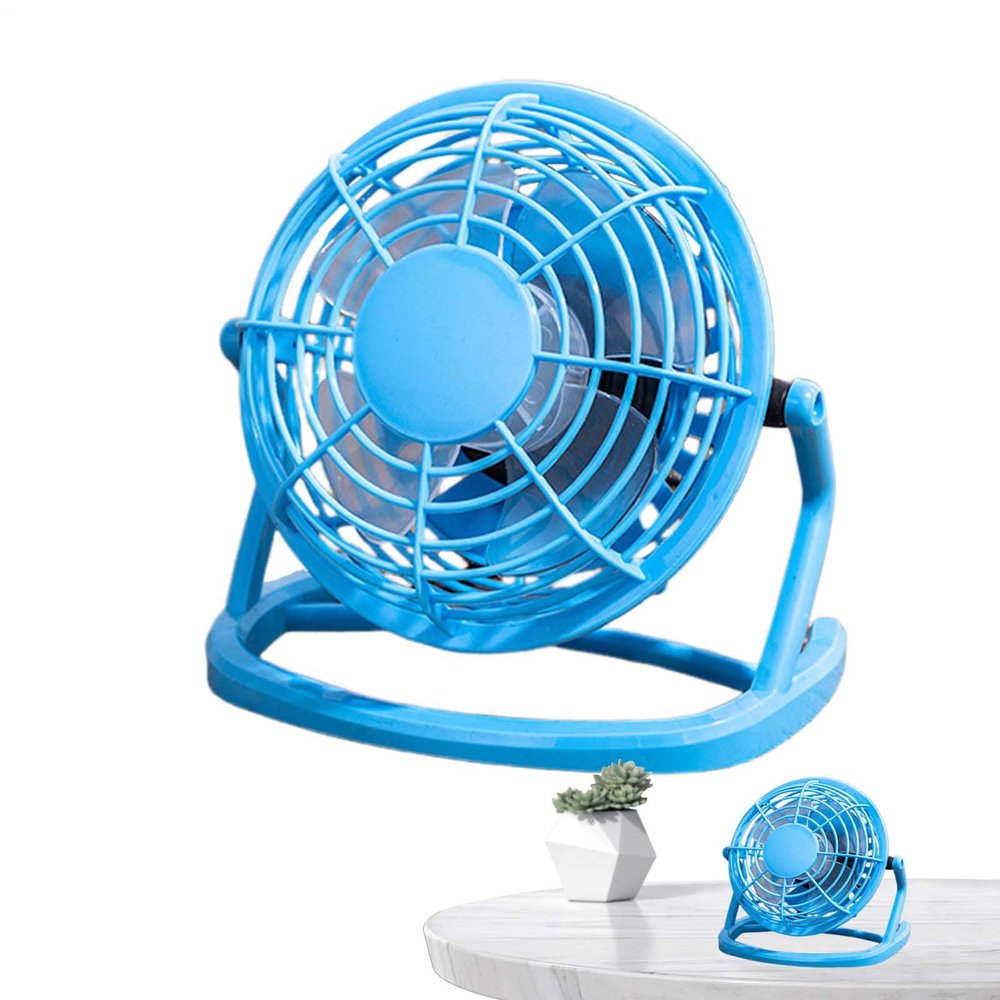 4 Inch Portable Table Fan - USB Powered Quiet Desk Fan, Small Electric Air Cooling | Strong Airflow Personal Device, Compact Office Desktop