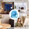 4 Inch Portable Table Fan - USB Powered Quiet Desk Fan, Small Electric Air Cooling | Strong Airflow Personal Device, Compact Office Desktop view 4