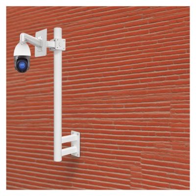 1.6 3 4 5 6.6ft Universal Security Camera Pole Outdoor, Overlength Surveillance Camera Poles, Solar Panels/Camera Mounting Bracket Pole for CCTV/IP(ligjt grey,3 3/10 ft(100cm))