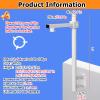1.6-6.6ft Extra-long Security Camera Pole, Surveillance Stand, Camera Mounting Pole Camera Bracket for Warehouse/Street/Yard, Galvanized Steel Pipe(Light Coffee,2m/78.7 in) view 2