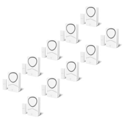 EGIZPY Door Alarm When Opened, 110 dB Loud Window Alarm Sensors,Refrigerator Open Alarm,4 Mode Chime,for Home, Garage, Kids Safety, Apartment Office Security,10PK